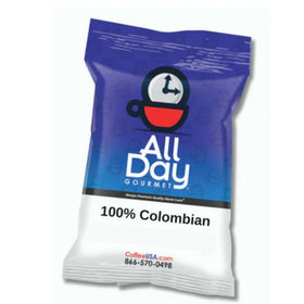 All Day Gourmet Coffee - 100% Colombian - 2.25 oz. Portion Packs